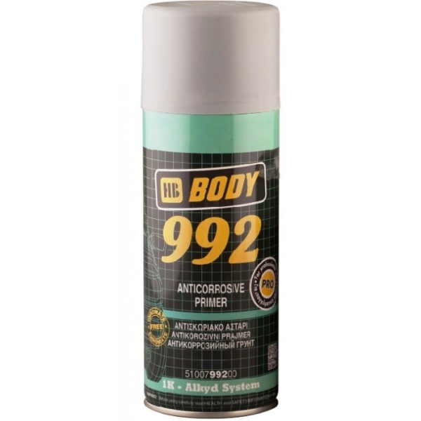 BODY / Спрей-грунт 992 алкидный серый  0,4л (6 шт)