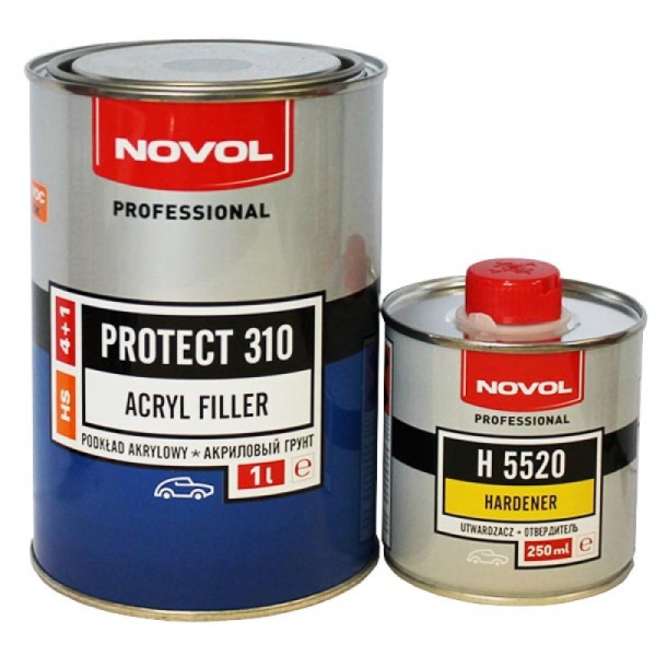 NOVOL / Грунт HS Протект 310 черный 1л+0,25л (6шт)