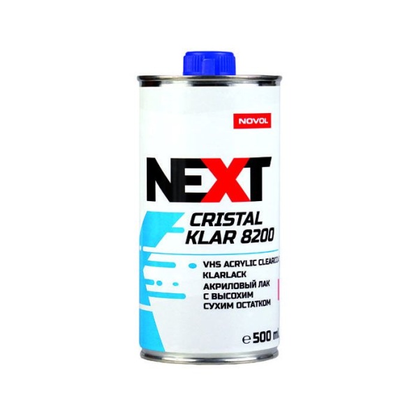 NEXT / Лак Cristal Klar 8200  акриловый VHS 0,5 л   90884   (6шт)