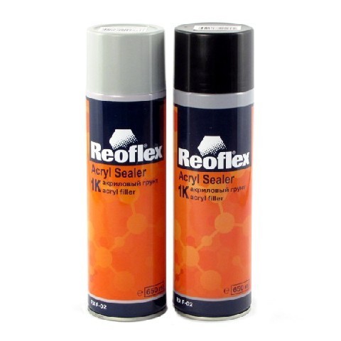 REOFLEX / Грунт 1К акриловый черный аэрозоль 520мл (12)