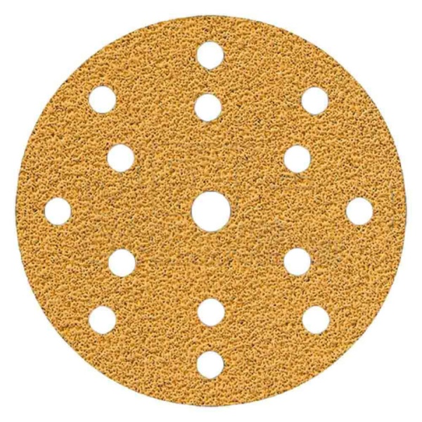MIRKA / 2361109941 Шлиф мат на бум основе липучка (круг) GOLD 150мм 15 отв P400 100шт/кор, 10кор/уп