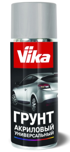 VIKA / Грунт акриловый аэрозольный универсальный серый 520мл(6шт)