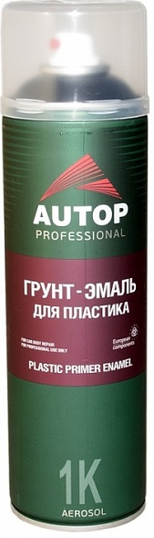 АВТОП PROFESSIONAL /  Грунт-эмаль для пластика (№5) графит 650 ml (6шт)